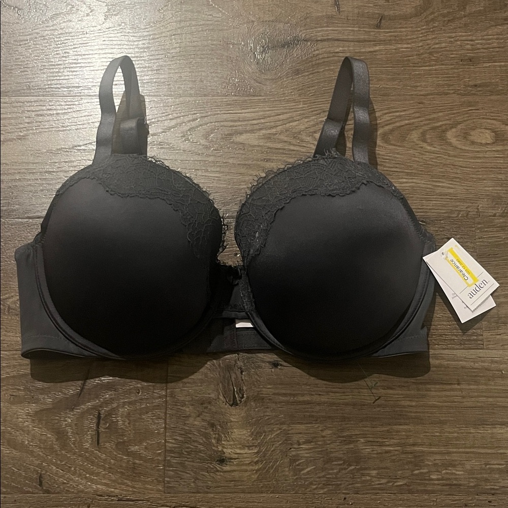 Charcoal Gray Lace Light Lift with Comfort Wire Demi Coverage Women's Bra